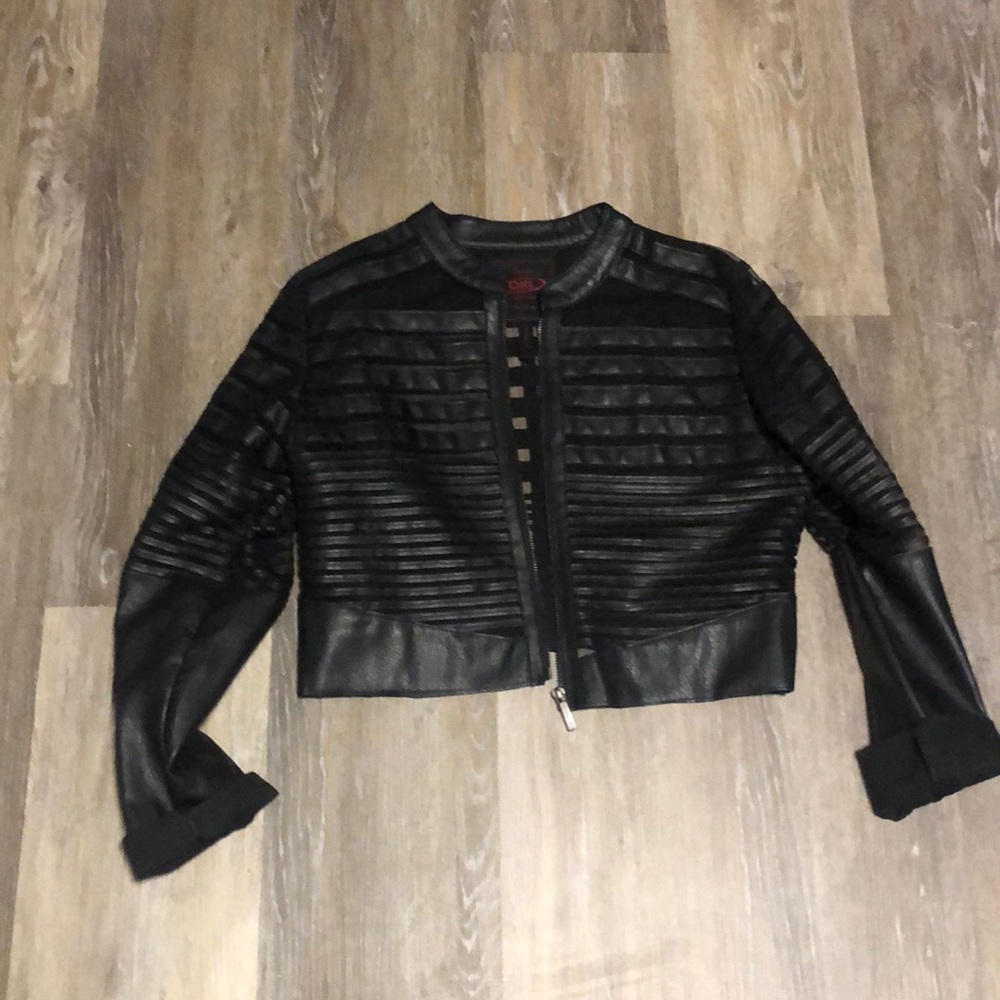 Unique Leather Jacket | see thru | large | yoki